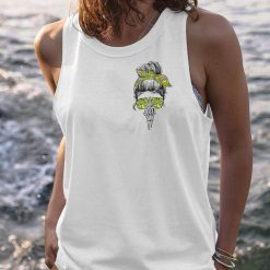 Yellow Yes I’m a B Yellow Flower Skull Hoodie - photo 9