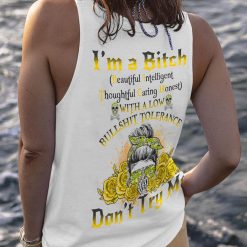 Yellow Yes I’m a B Yellow Flower Skull Hoodie - photo 10