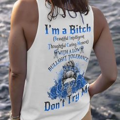 Blue Yes I’m a B Navy Flower Skull Hoodie - photo 10