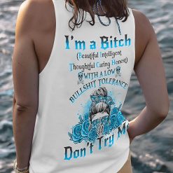Sky Yes I’m a B Blue Flower Skull Hoodie - photo 10