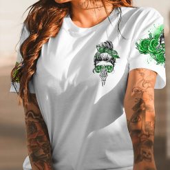 Green Yes I’m a B Green Flower Skull Hoodie - photo 2