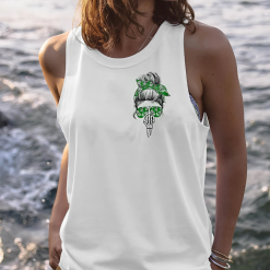 Green Yes I’m a B Green Flower Skull Hoodie - photo 9
