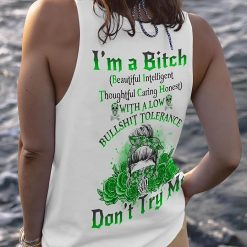 Green Yes I’m a B Green Flower Skull Hoodie - photo 10
