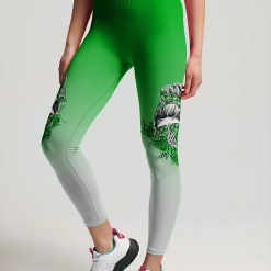 Green Yes I’m a B Green Flower Skull Hoodie - photo 12