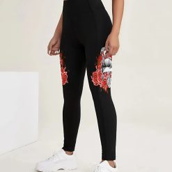 Custom Red Yes I’m a B Flower Skull All Over Print - photo 14