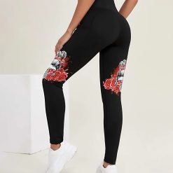 Custom Red Yes I’m a B Flower Skull All Over Print - photo 15