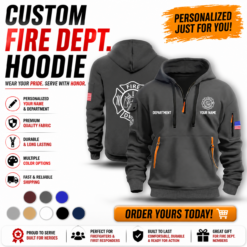 Personalized Firefighter Quarter Zip Hoodie - photo 9