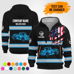 Custom Love Tow Truck Quarter Zip Hoodie - photo 27