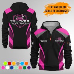 Custom Semi Truck 3D Printed Quarter Zip Hoodie - photo 14