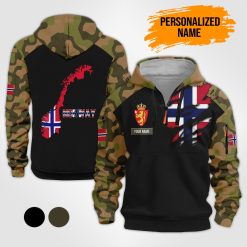 Custom Love Norway 3D Quarter Zip Hoodie - photo 3