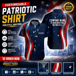 Personalized Name and Logo American Flag Workwear Uniform All Over Printed Clothes RN718