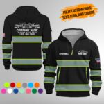 Personalized Name And Color Semi Truck Uniform 3d Quarter Zip Hoodie
