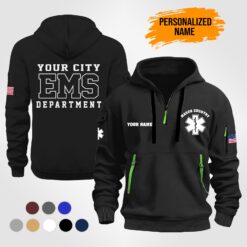 Custom EMS 2D Quarter Zip Hoodie