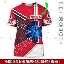 Custom Red EMS 3D Hoodie