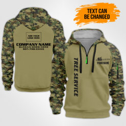Tree Service 3D Camo Quarter-Zip Hoodie - photo 2