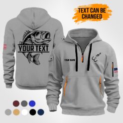 Custom Love Fishing Quarter Zip Hoodie - photo 9