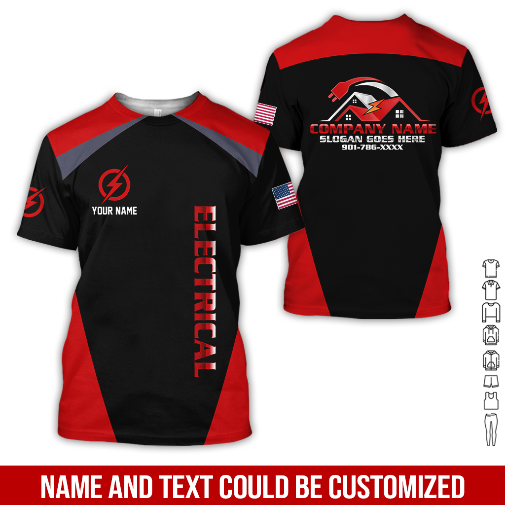 10 Personalized Electrician Service Uniform Shirt - photo 241