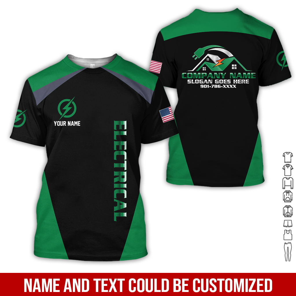 100 Personalized Electrician Service Uniform Shirt - photo 151