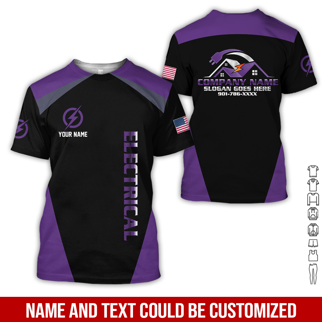 109 Personalized Electrician Service Uniform Shirt - photo 142