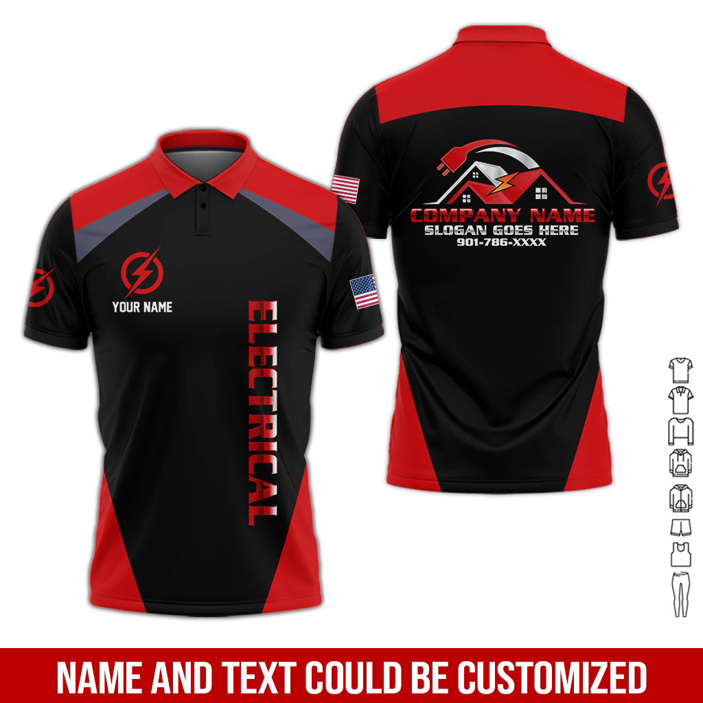 11 Personalized Electrician Service Uniform Shirt - photo 239