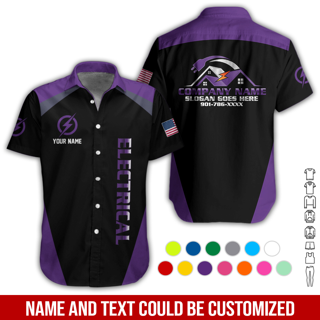 111 Personalized Electrician Service Uniform Shirt - photo 140
