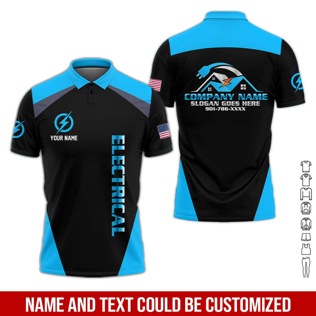 38 Personalized Electrician Service Uniform Shirt - photo 213