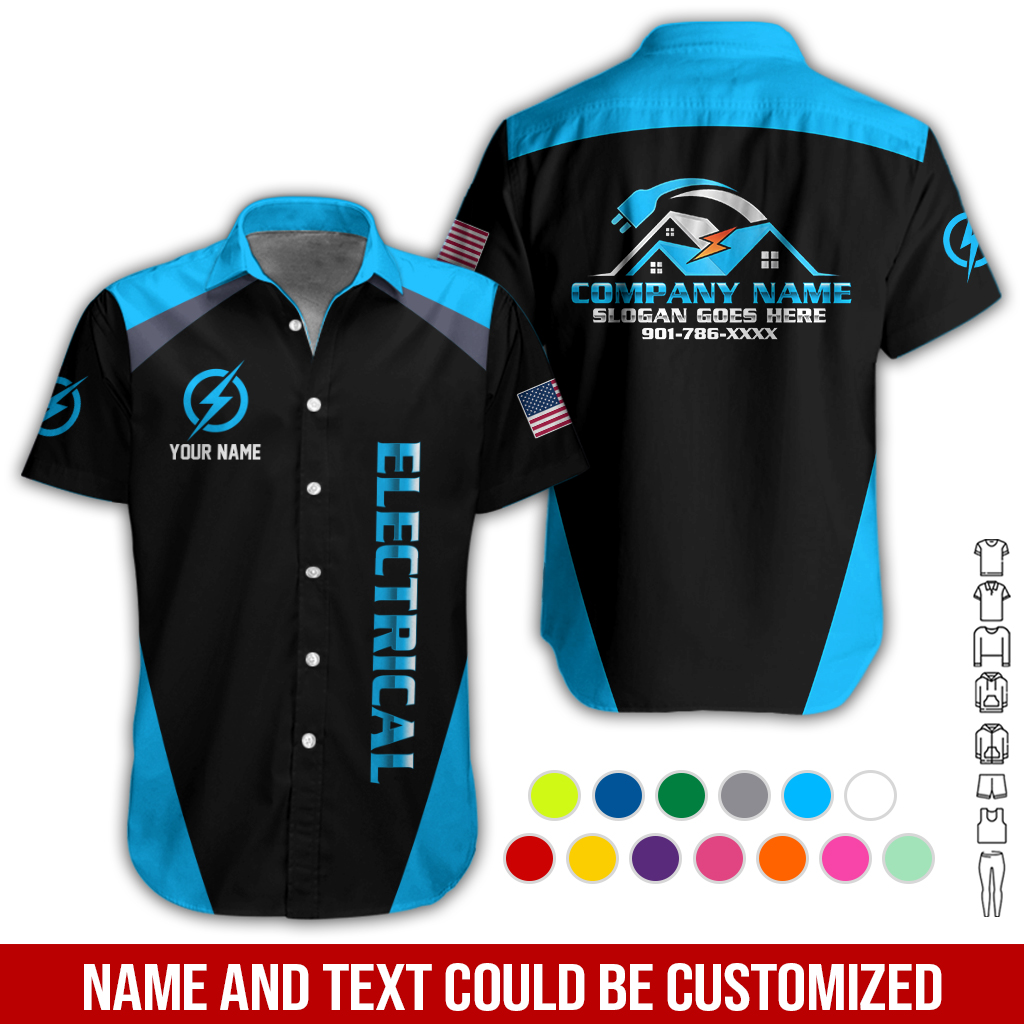 39 Personalized Electrician Service Uniform Shirt - photo 212