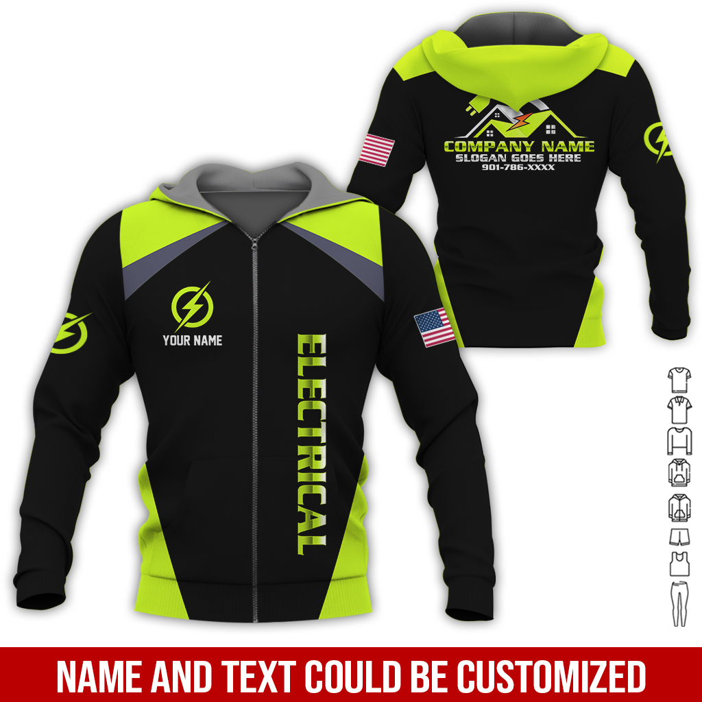 6 Personalized Electrician Service Uniform Shirt - photo 245