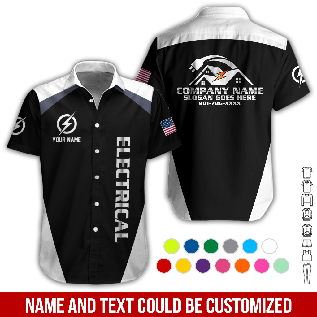 66 Personalized Electrician Service Uniform Shirt - photo 185
