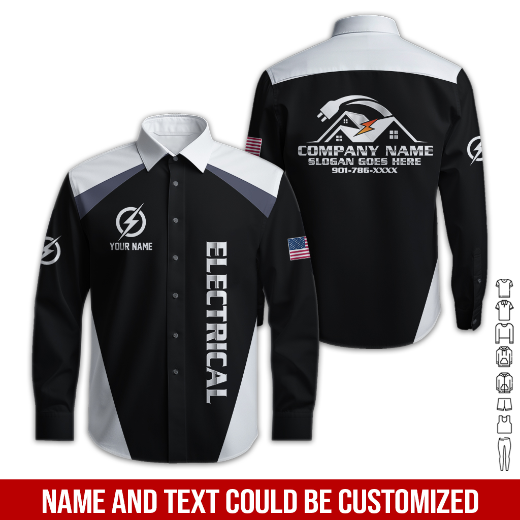 70 Personalized Electrician Service Uniform Shirt - photo 181