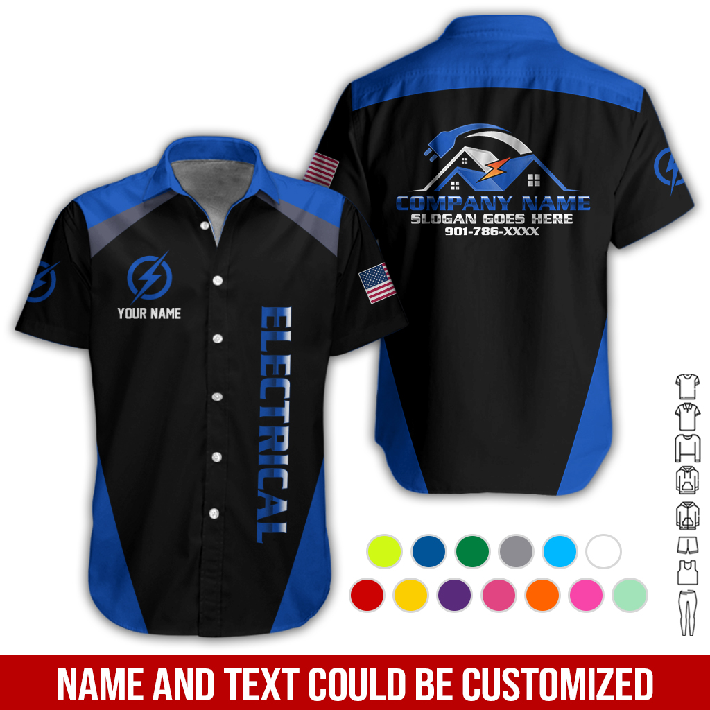 75 Personalized Electrician Service Uniform Shirt - photo 175