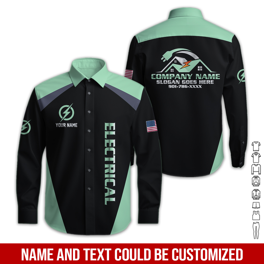 88 Personalized Electrician Service Uniform Shirt - photo 163