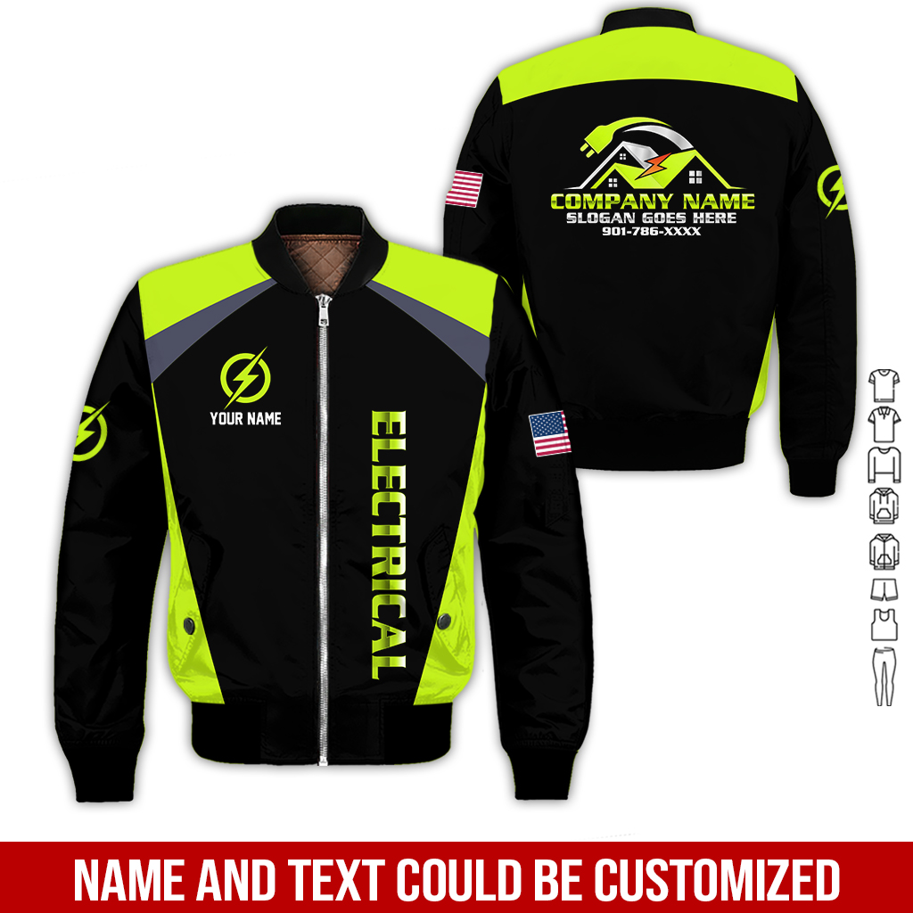 9 Personalized Electrician Service Uniform Shirt - photo 242