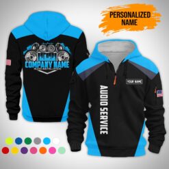 Custom Audio Service 3D Printed Quarter Zip Hoodie - photo 14