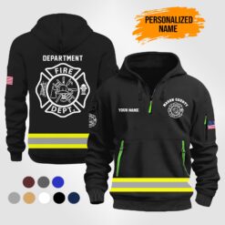 Custom Love Firefighter 3D Printed Quarter Zip - photo 9