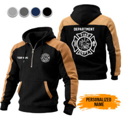 Custom Love Firefighter Checkered Zipper Hoodie - photo 5