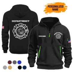 Custom Love Firefighter 3D Printed Quarter Zip - photo 9