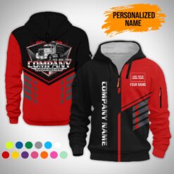 Custom Dump Truck 3D Printed Quarter Zip Hoodie - photo 14
