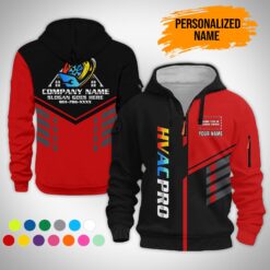 Custom HVAC Pro 3D Printed Quarter Zip Hoodie - photo 14