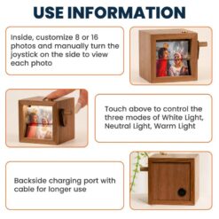 Custom Photo Flipbook Frame, Custom Wooden Gift - photo 3