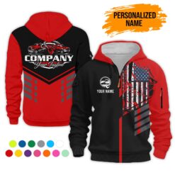 Custom Tow Truck 3D Quarter Zip Hoodie - photo 14