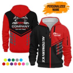 Custom Auto Service 3D Printed Quarter Zip Hoodie - photo 14