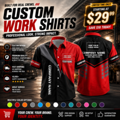 Custom Company Brand Uniform Shirt – Custom Name, - photo 235