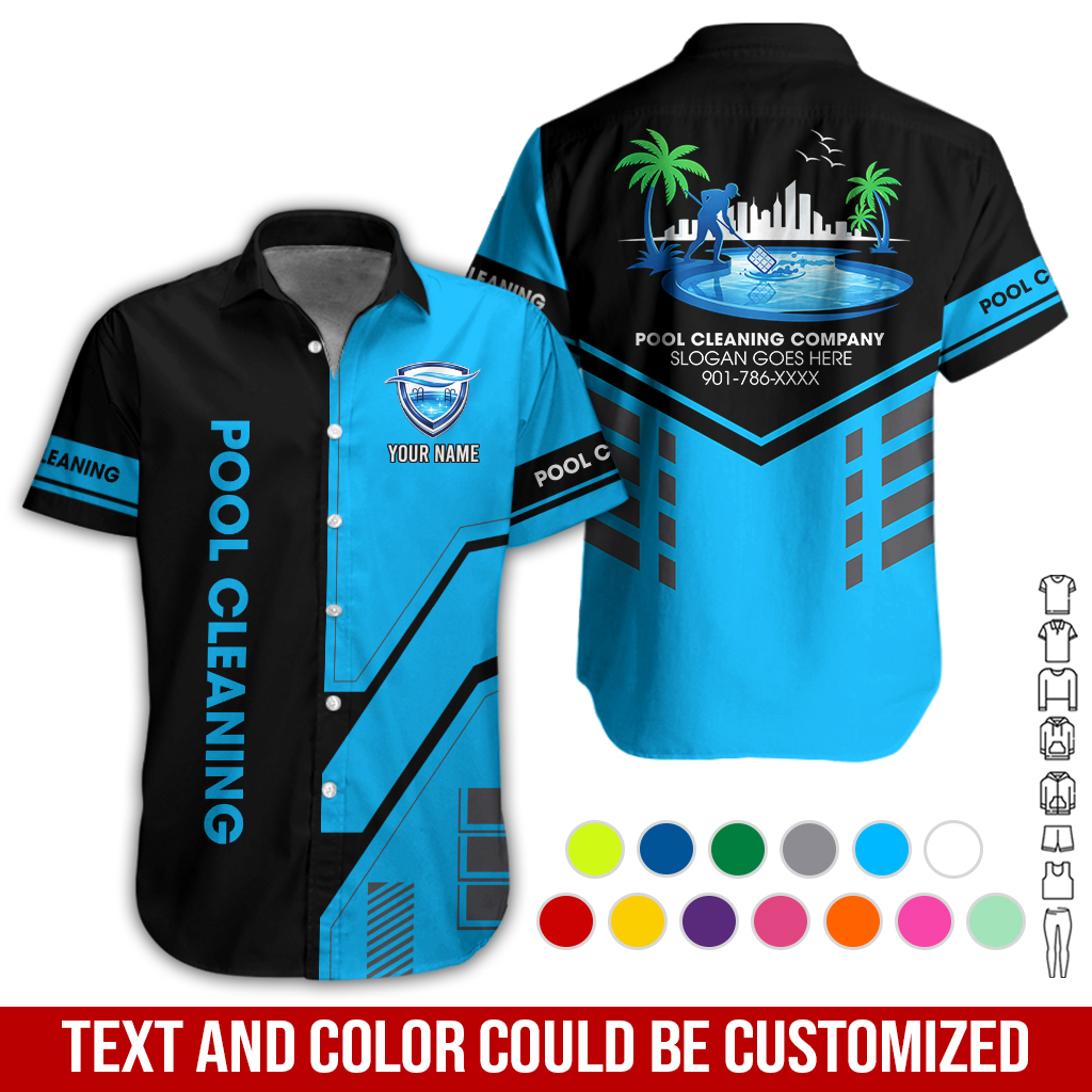 1 Custom Pool Cleaning Work Shirt — Custom Company - photo 118