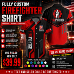 Personalized Fire Dept Hoodie – Patriotic Firefighter 3D Printed Apparel for Independence Day GL428