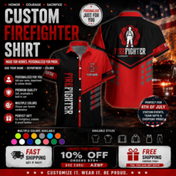 Personalized Fire Dept Hoodie – Patriotic Firefighter 3D Printed Apparel for Independence Day DA274