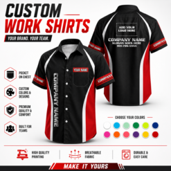 Pocket-Custom Company Brand Uniform Shirt – Personalized Name, Logo & Colors DA233 - photo 339