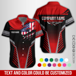 Personalized American Flag Shirt, Custom Uniform Company All Over Print GL480