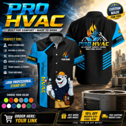 Personalized Name HVAC 3D All Over Printed Clothes PC822