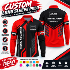 Personalized Name Fall Workwear Polo Sleeve Shirt DA736